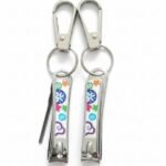 Patterned Carabiner Nail Clipper Keychain