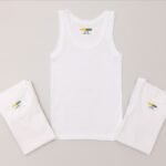Girls Classic Cotton Undervest - White, lace Detail