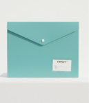 Topkey A4 Poly Envelope Folder with Snap Button Closure – Vibrant Turquoise